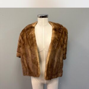 Brown mink Fur Shawl
